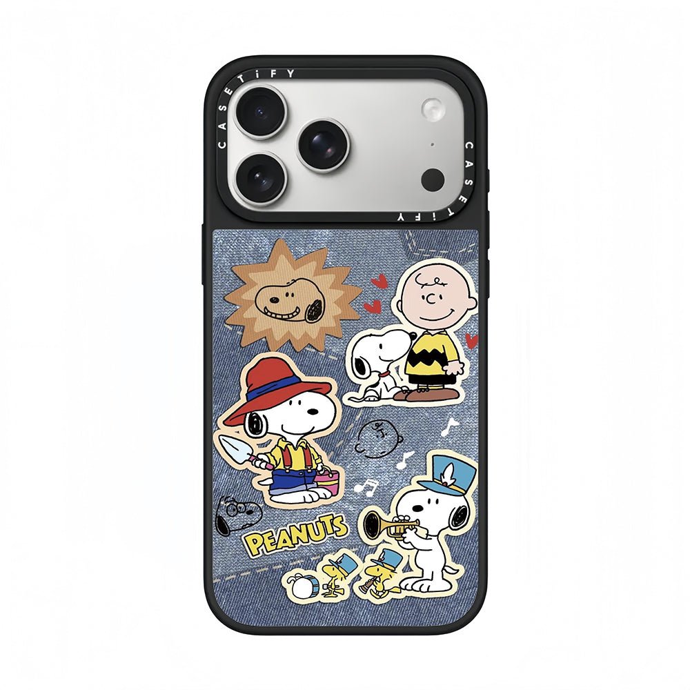 CASETiFY x PEANUTS Snoopy Denim Sticker Phone Case-0