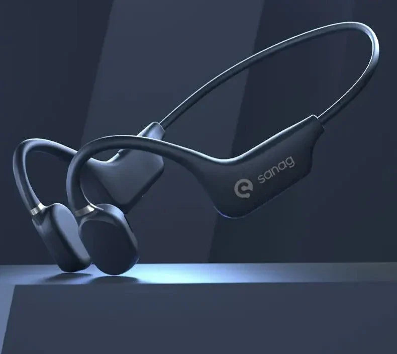 True Bone Conduction Earphone Open Ear Wireless Sport Headphones - Blue-1